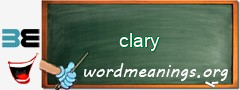 WordMeaning blackboard for clary